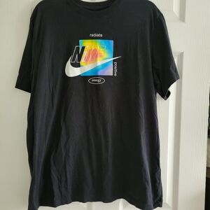 2/$40 The Nike Tee Radiate Positive Energy XL EUC 100% Cotton Black Graphic